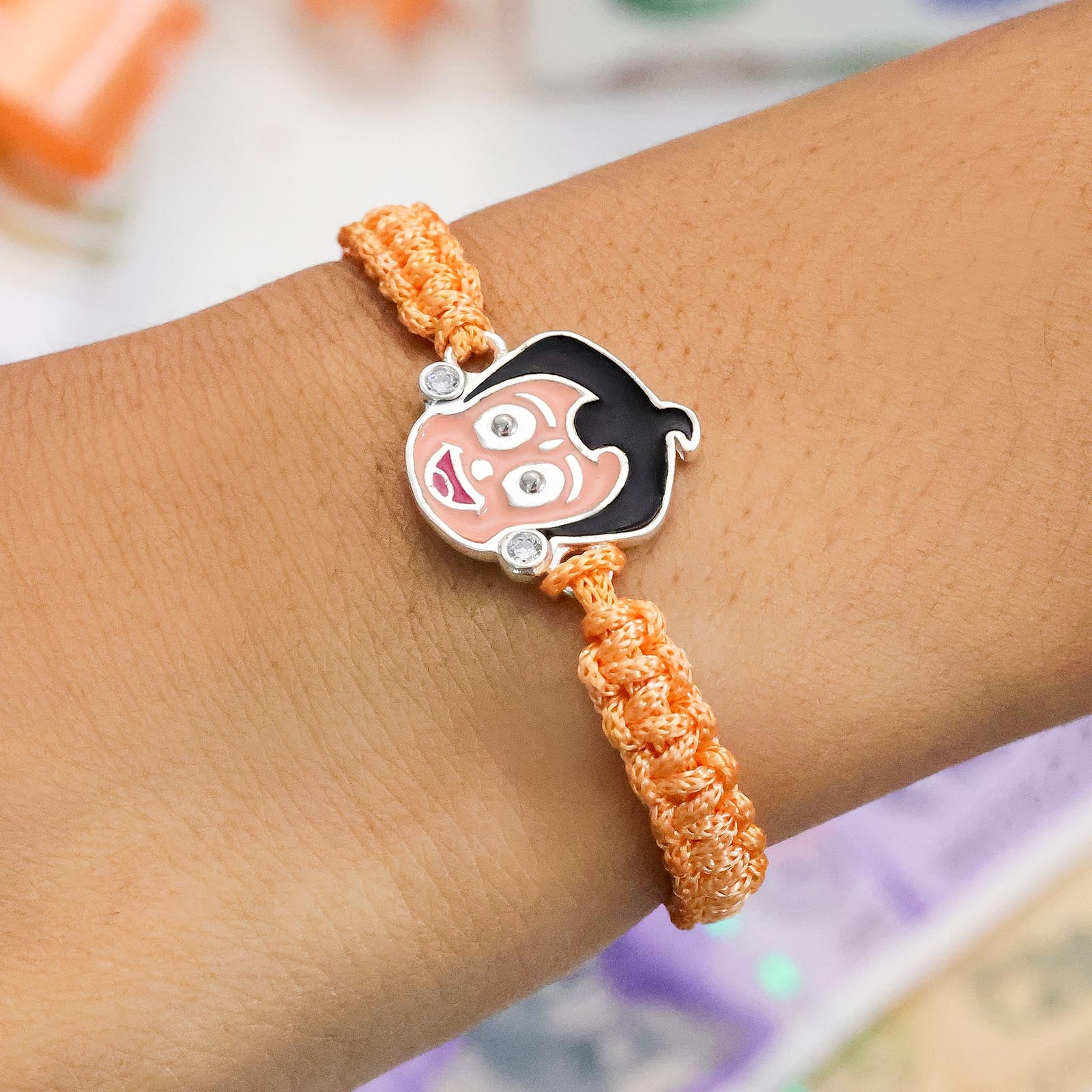 Chota Bheem Silver Rakhi for Kids - Tweov Jewels