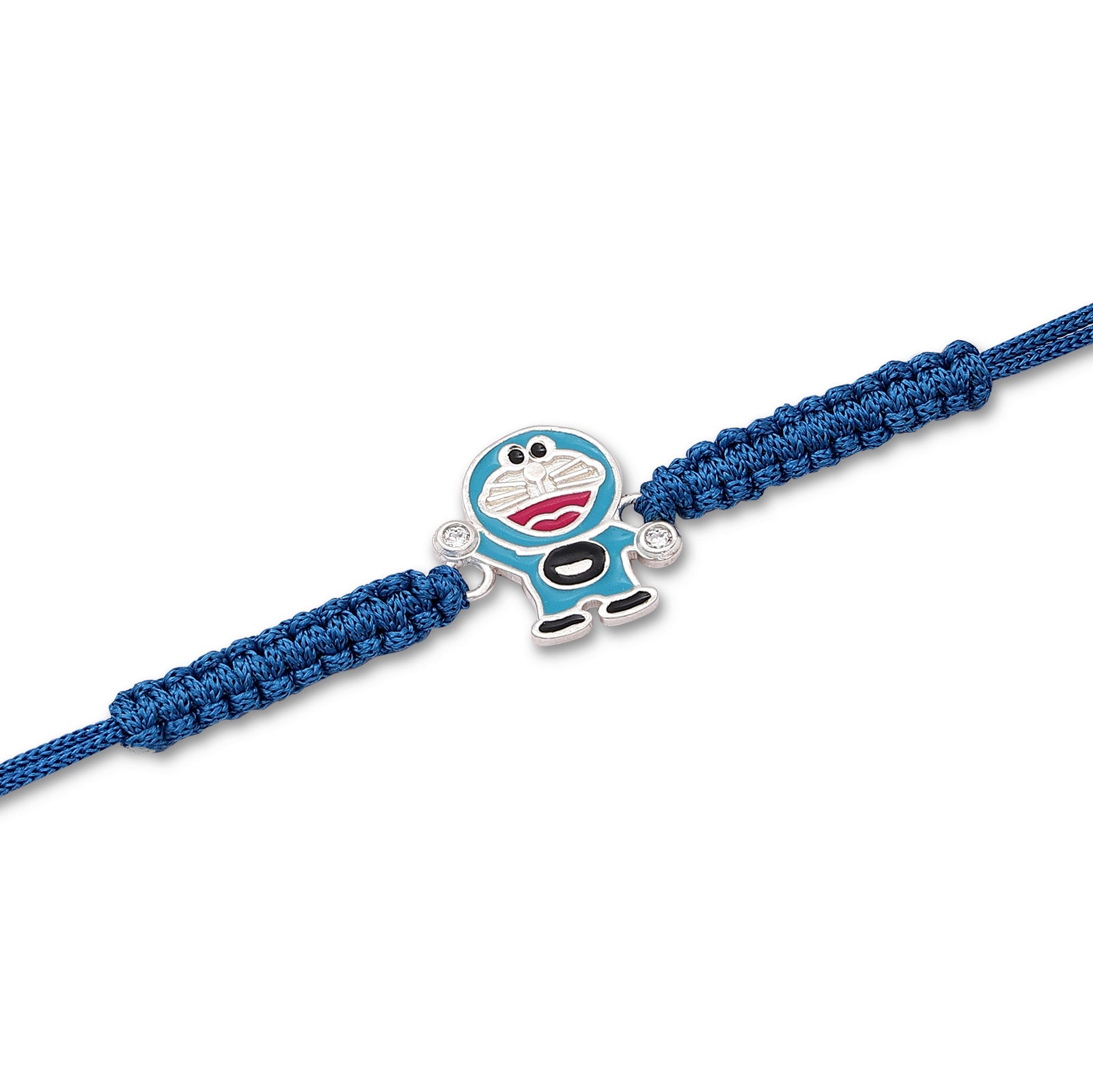 Silver Doraemon Rakhi for Kids - Tweov Jewels