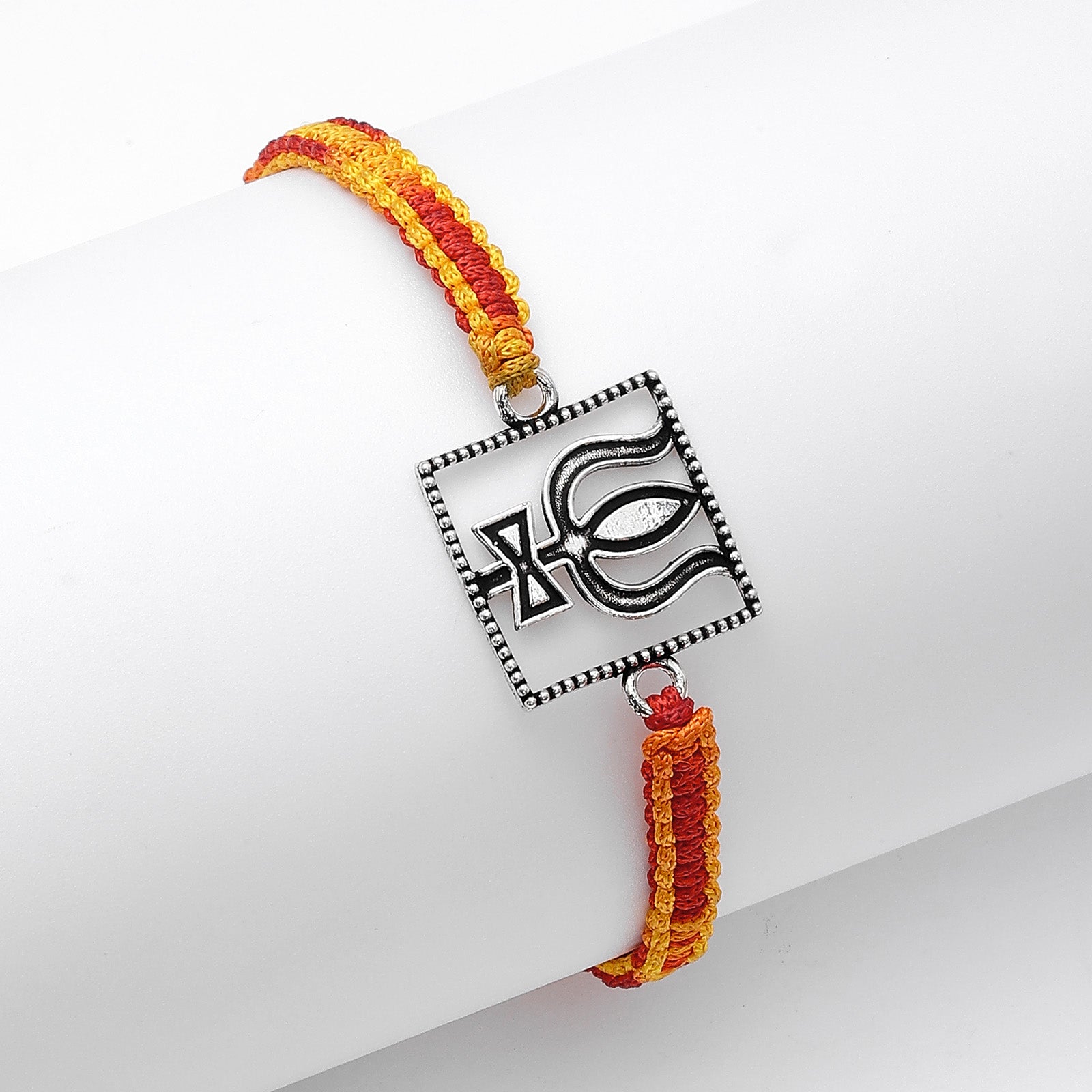 Trishul Design Silver Rakhi for Bhai - Tweov Jewels