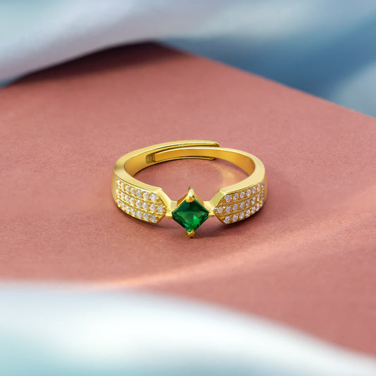 Pure 925 Silver Ring - Emerald Essence Adjustable Fit - Tweov Jewels