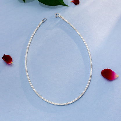 Pure Silver Anklet - Serpent's Grace Ankle Fitting - Tweov Jewels