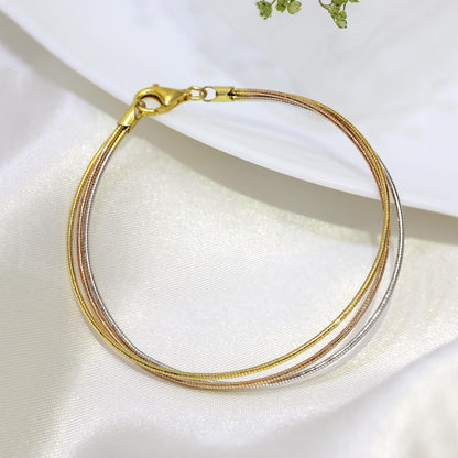 Triple Layer Sterling Silver Snake Bracelet - Tweov Jewels