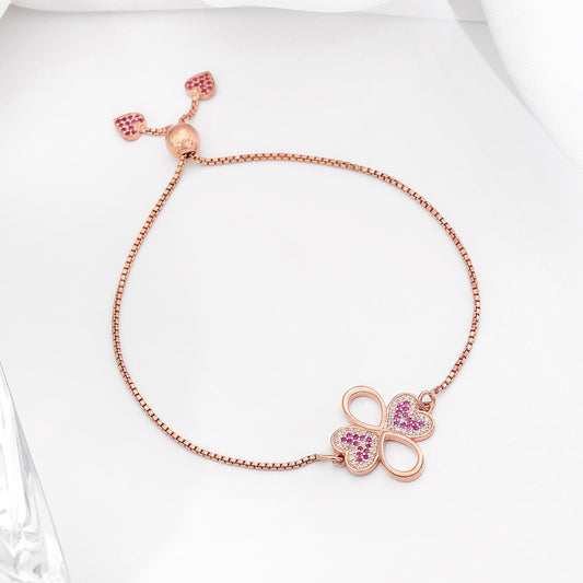 Rose Gold Forever Infinity Love 925 Sterling Silver Bracelet - Tweov Jewels