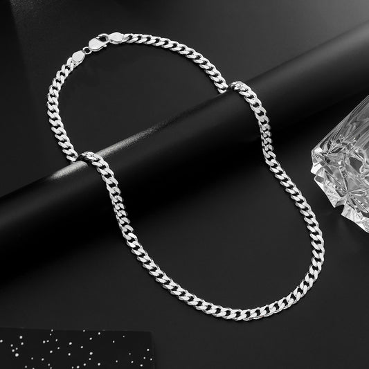 Pure Silver Chain - Cuban Link in Timeless Elegance - Tweov Jewels