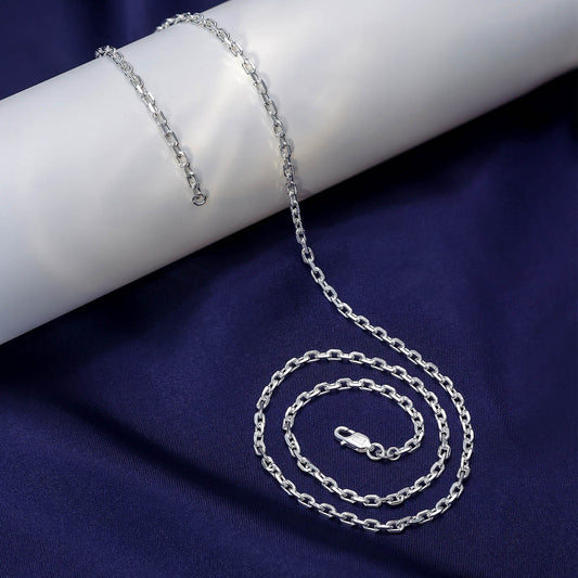 Pure 925 Sterling Silver Anchor Chain Necklace for Men - Tweov Jewels