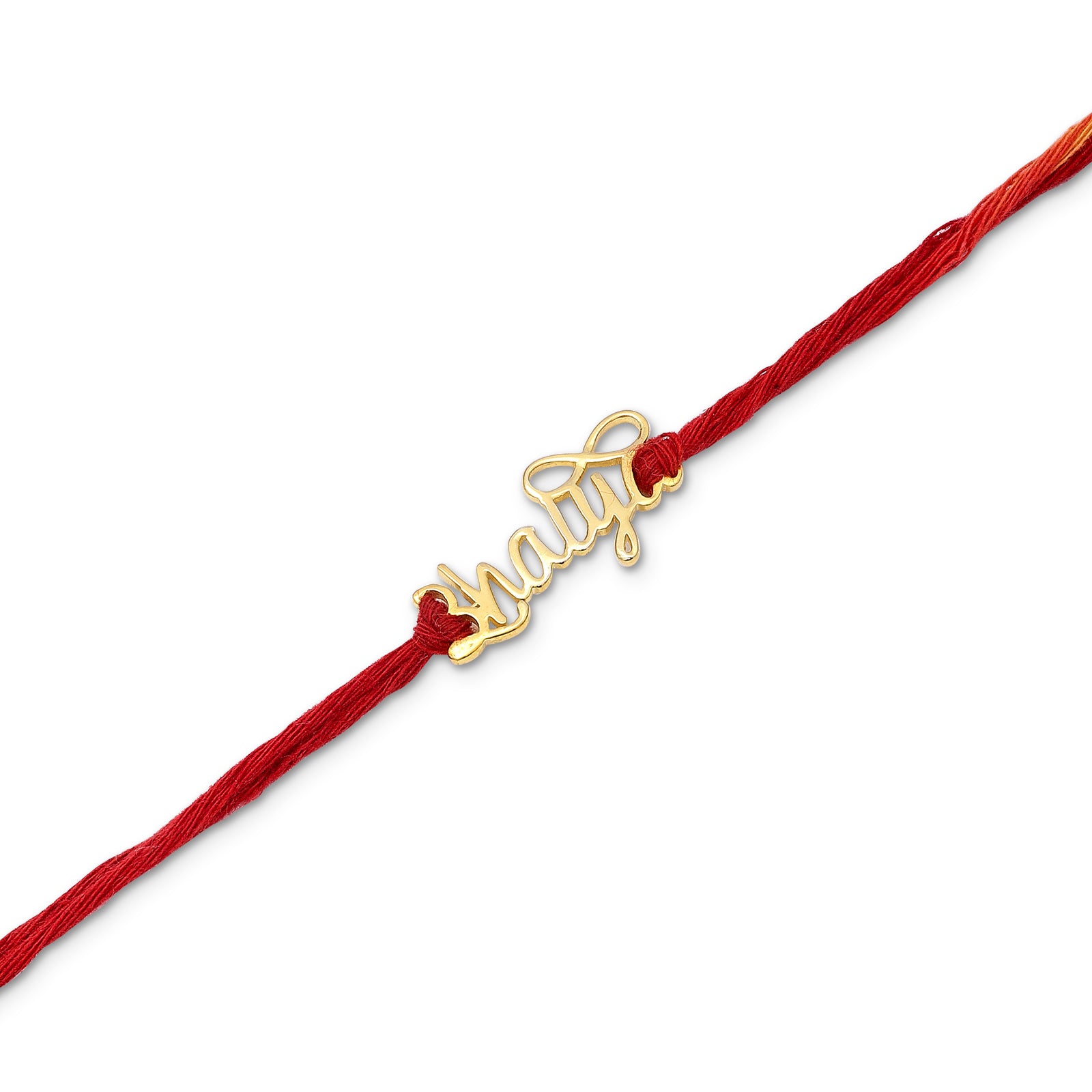 Gold Plated Infinity Bhaiya Written Silver Rakhi - Tweov Jewels