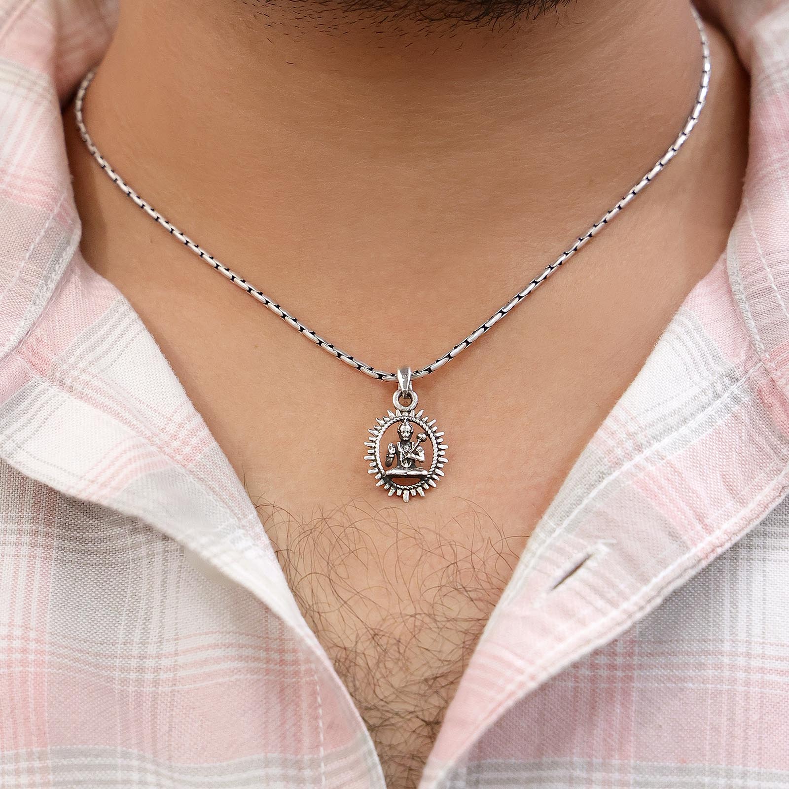 Pure Silver Locket - Hanuman ji Locket for Good Health & Wealth - Tweov Jewels