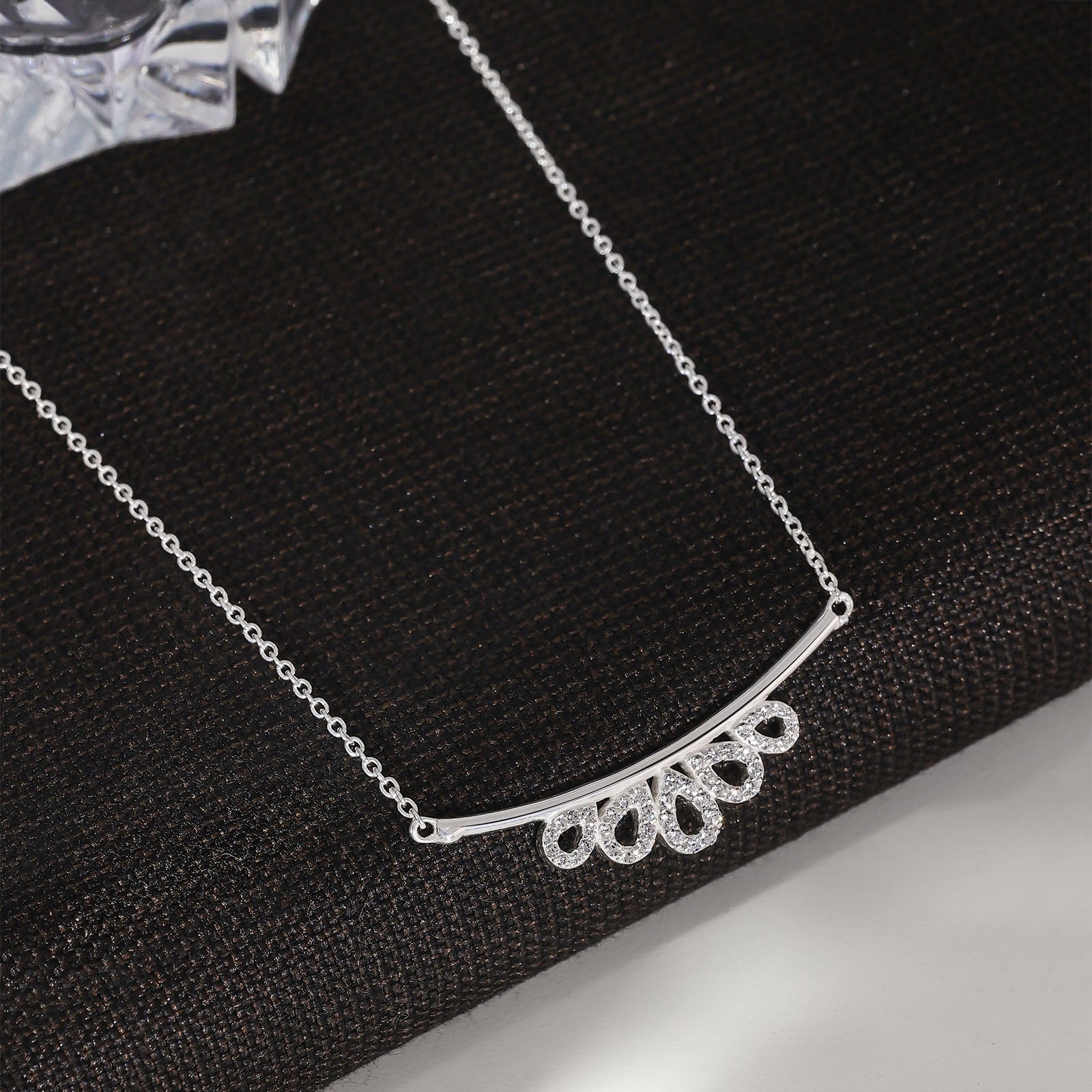 Open Crown Shape Silver Necklace - Tweov Jewels