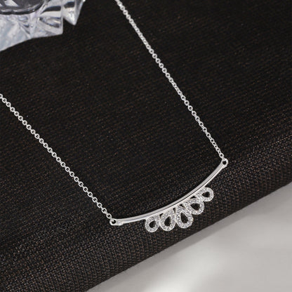 Open Crown Shape Silver Necklace - Tweov Jewels