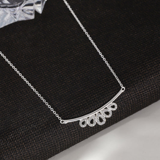 Open Crown Shape Silver Necklace - Tweov Jewels