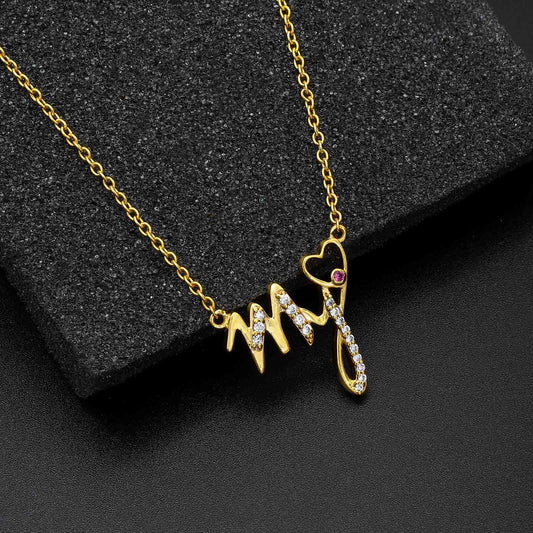 My Heart Gold Plated Silver Necklace - Tweov Jewels
