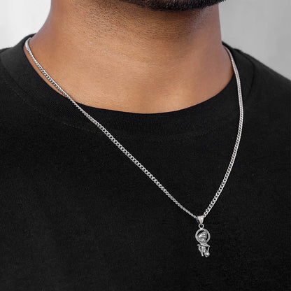 Bal Hanuman Silver Pendant with Silver Chain - Tweov Jewels