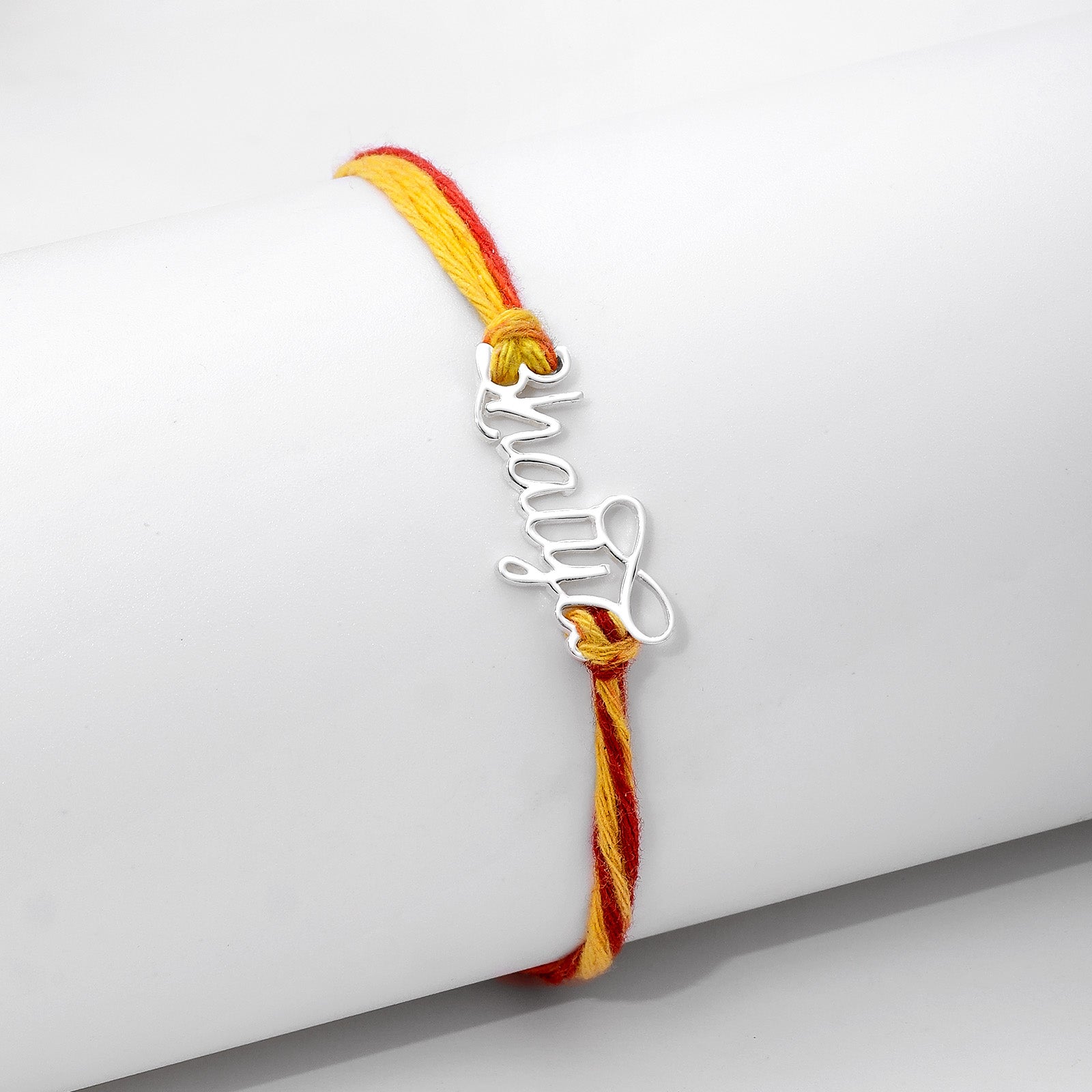 Bhaiya Written Infinity Silver Rakhi - Tweov Jewels