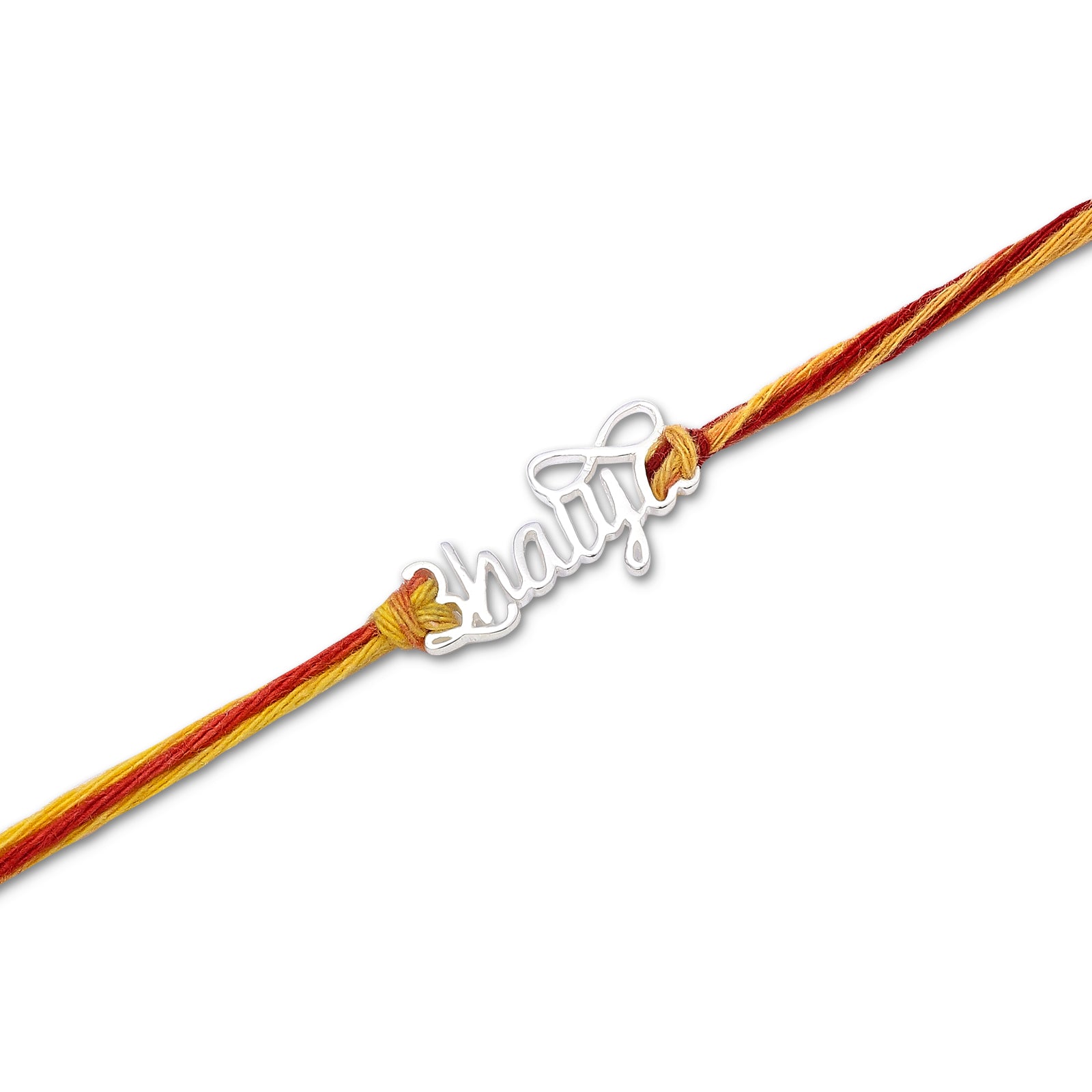 Bhaiya Written Infinity Silver Rakhi - Tweov Jewels
