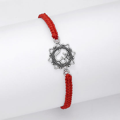 Original Silver Rakhi - Om Star Circle Serenity - Tweov Jewels