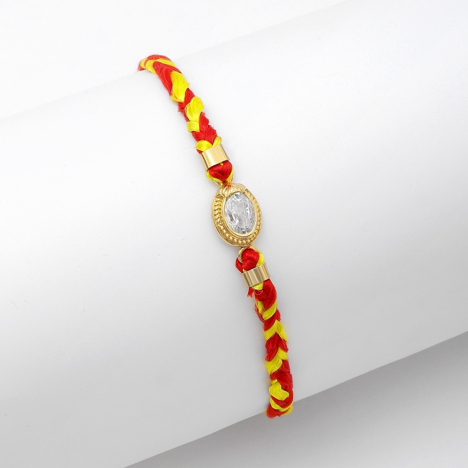Original Silver Rakhi - Timeless Elegance With Oval Essence - Tweov Jewels