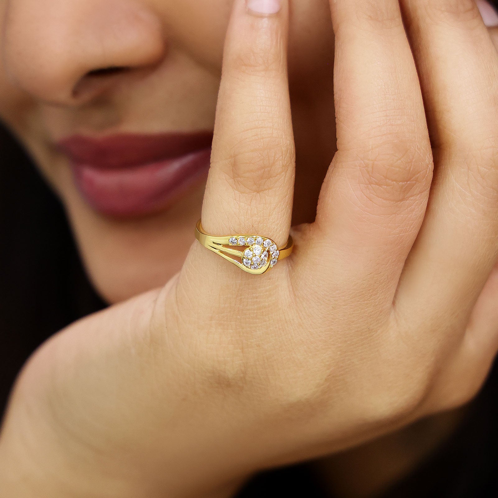Pure Silver Ring - Made With Luxurious CZ Hook Model - Tweov Jewels