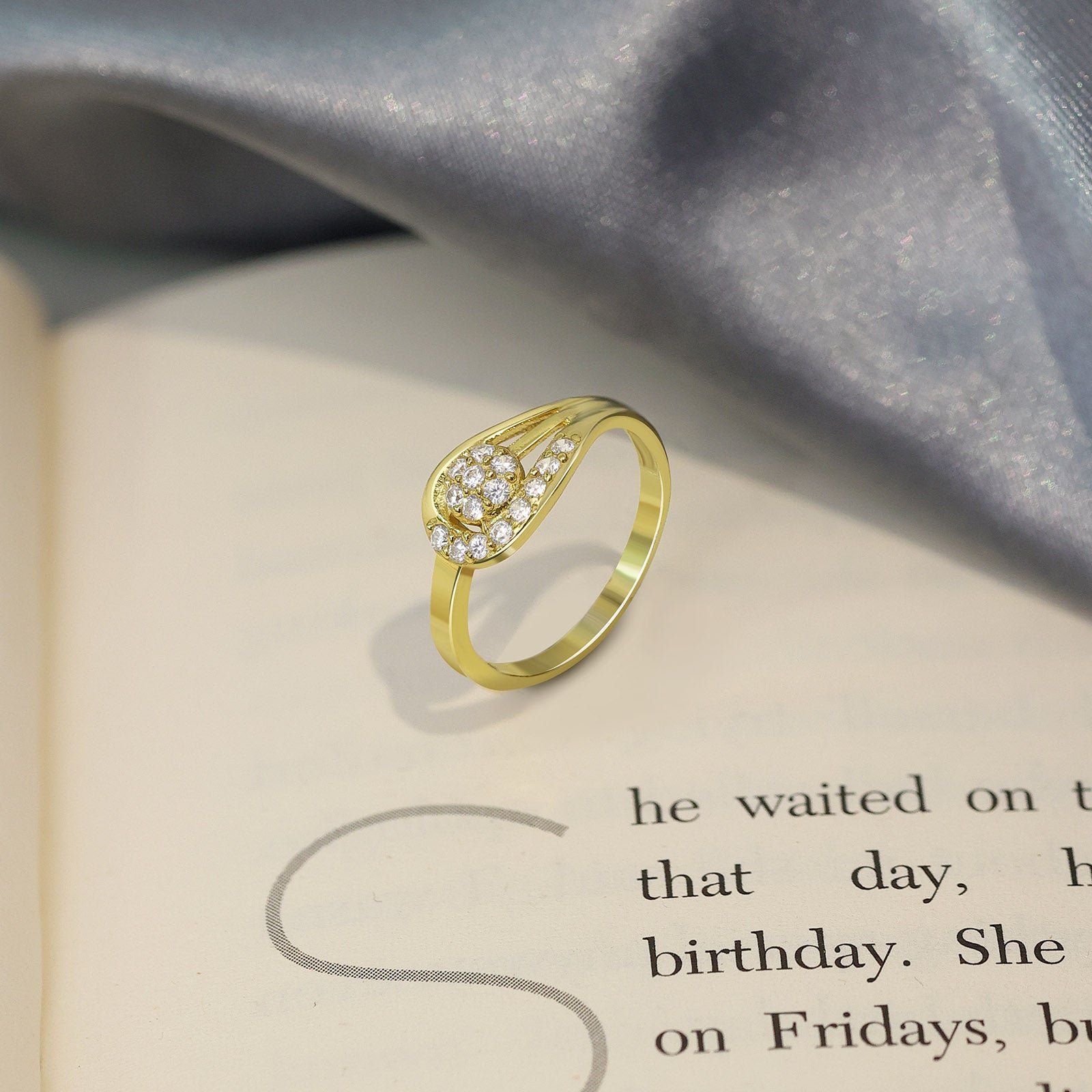 Pure Silver Ring - Made With Luxurious CZ Hook Model - Tweov Jewels