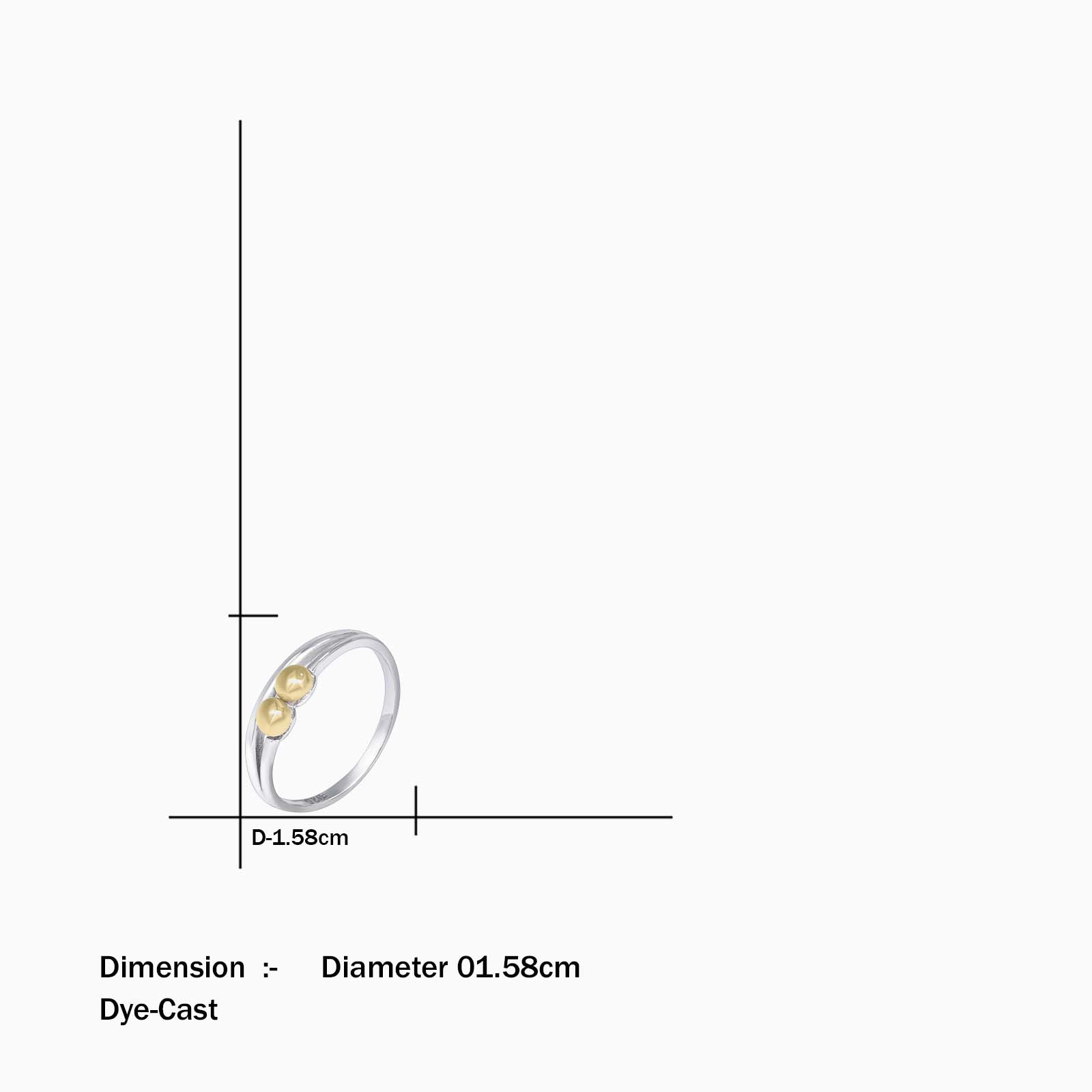 Gold Plated Silver Ball Ring