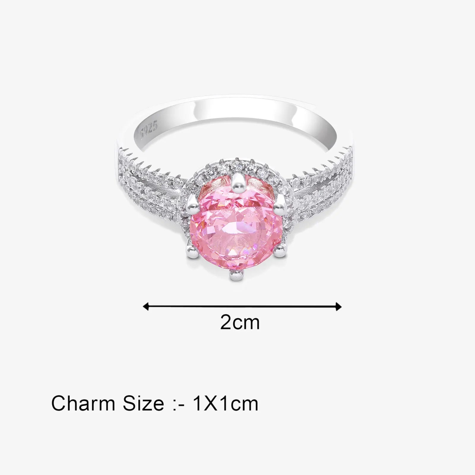 Pink Sapphire Silver Ring for Women - Tweov Jewels
