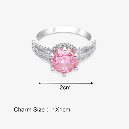 Pink Sapphire Silver Ring for Women - Tweov Jewels