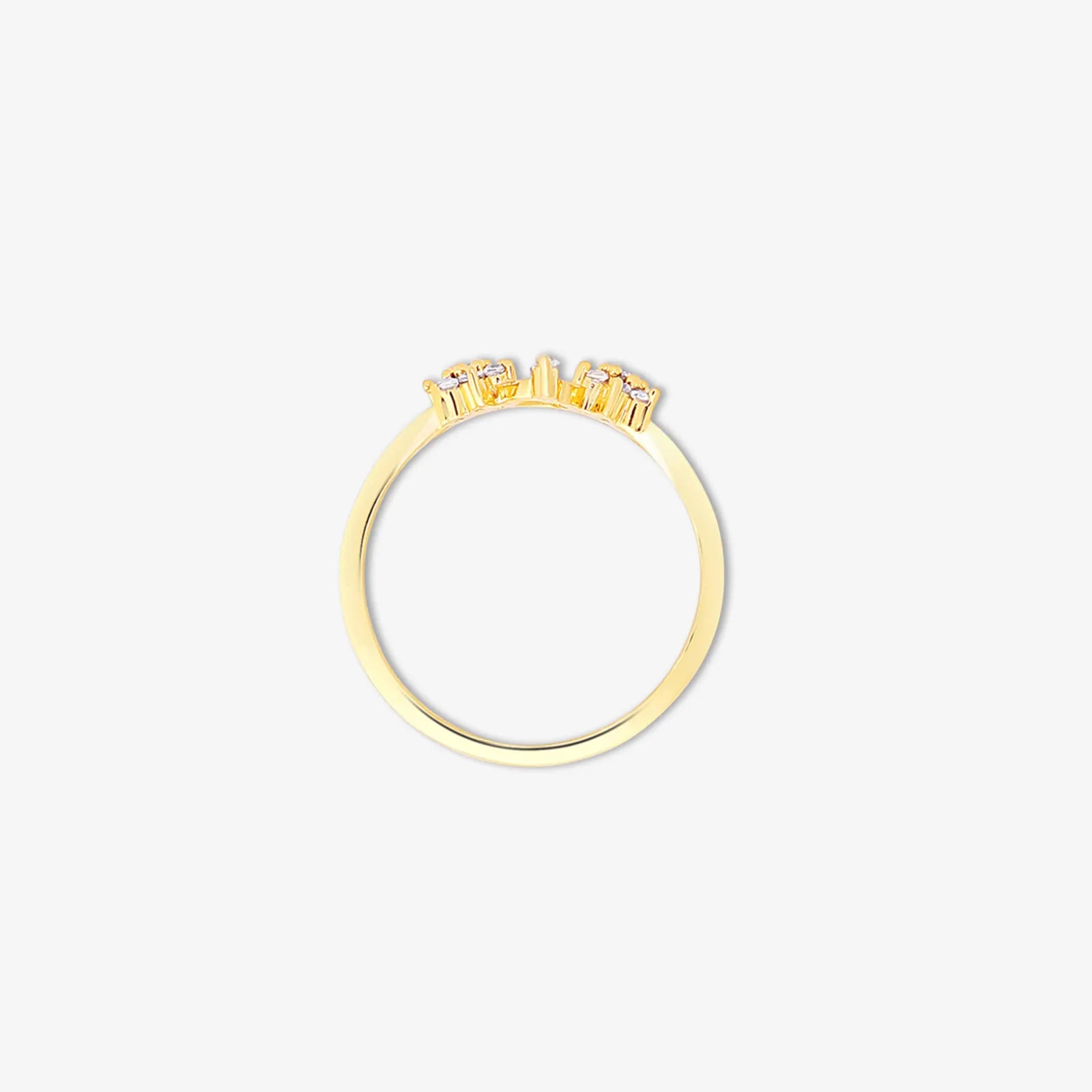 Gold Plated Silver Duo Flower Ring - Tweov Jewels
